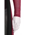 thumbnail image 7 of inlzdz Women's Color Block Lyrical Dance Dress Mesh Maxi Dresses Modern Contemporary Dancewear Burgundy&Black XL, 7 of 7