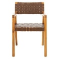 thumbnail image 3 of SAFAVIEH Cire Leather Dining Chair, Cognac/Natural (22.1 in. W x 20.9 in. D x 31.9 in. H), 3 of 7