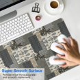 thumbnail image 4 of Long Mouse Pads for Desk,Brown Checkered Geometric and Floral Desk Mats on Top Of Desks, Desk Mouse Pad Extra Large with 3mm Non-Slip Base and Stitched Edge for Gaming,Work,Home 31.5"x11.8", 4 of 5