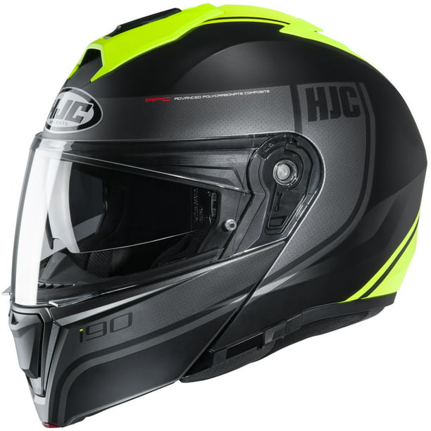 HJC i90 Davan Helmet (X-Small, Semi-Flat Hi-Viz Yellow (MC-3HSF