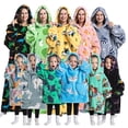 thumbnail image 2 of Manta perezosa de gran tamaño para adultos y niños, Sudadera con capucha de dibujos animados, franela cálida con capucha, manta de TV gigante, pijamas usables, Invierno, 2 of 4