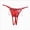 Red, variant on Womens Sexy Micro Pearls G-String Lingerie Thong Panty Sexy V-String Night Lingerie Underwear White