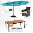 thumbnail image 3 of Gymax 11 PCS Patio Dining Set w/ 15ft Double-Sided Patio Umbrella (Base Included) Beige, 3 of 6