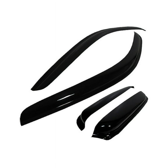 KT 94808 Window Wind Deflectors Vent Shades 4Pcs, Window Visors Rain Guards, Acrylic, Dark Smoke Tint