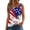 White, variant on CIENVNSTG Womens 4th of July Independence Day Tank Tops Square Neck Sleeveless Tie Dye USA Flag Print Casual Loose Vest Watermelon Red L