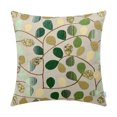 thumbnail image 1 of Throw Pillow Case CaliTime 18" X 18" Luxury Chenille Cute Leaves Cushion Cover Shell for Couch Sofa Home Decoration Ecru Green, 1 of 7