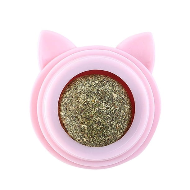 Bola giratoria de hierba gatera Bolas seguras naturales Juguete Suministros de salud para mascotas Rosa Hugtrwg Para estrenar