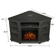 Real Flame Corner Fireplace TV Stand in Gray