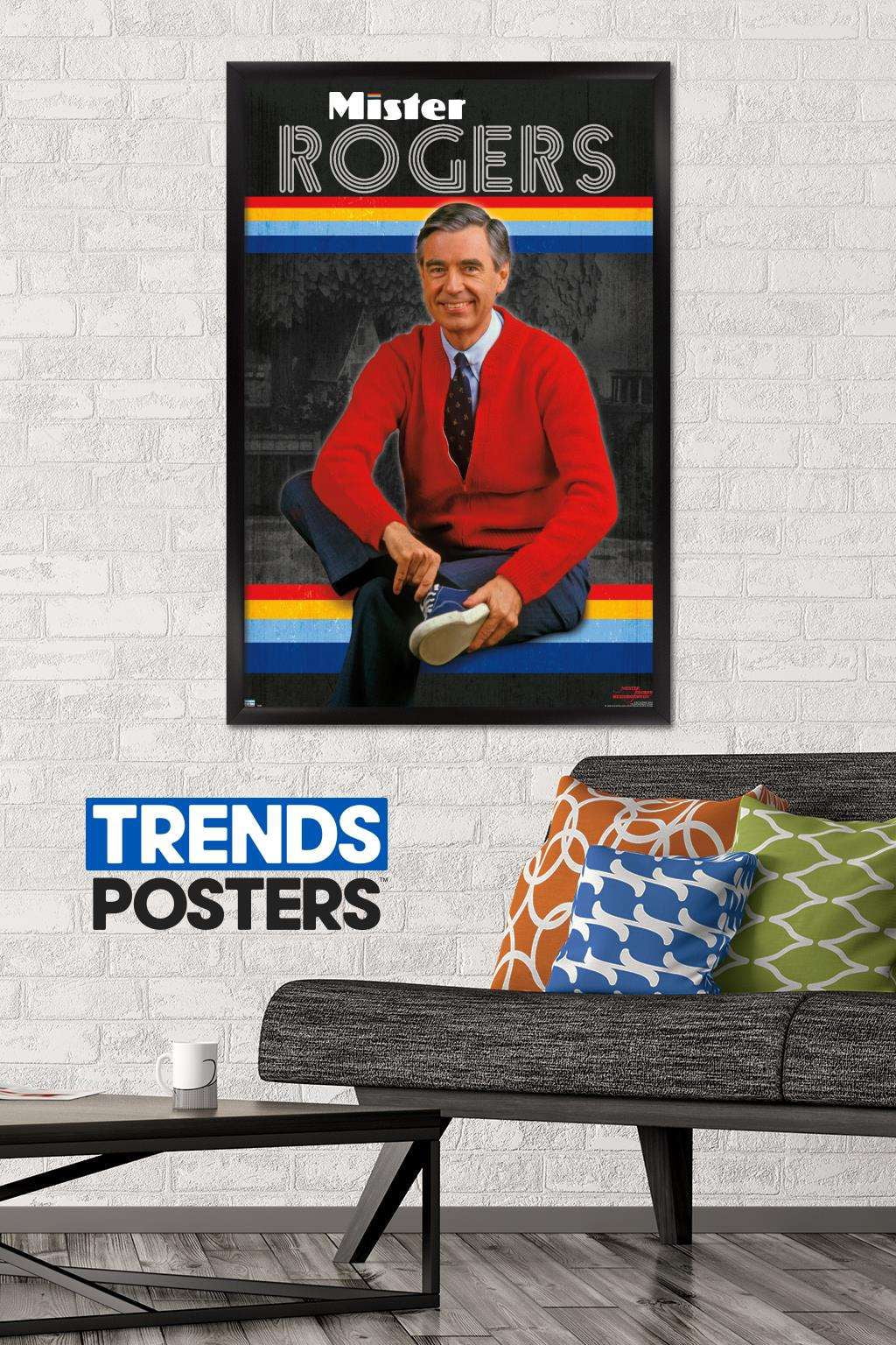 Mister Rogers - Retro Wall Poster, 22.375" x 34", Framed