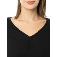 thumbnail image 6 of Fruit of the Loom Women's Beyond Soft Long Sleeve Waffle Top and Flannel Bottom Pajama Set, Sizes S-4X, 6 of 9