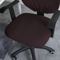 thumbnail image 4 of ORUYROP Office Chair Cover Coffee Water Resistant Stretch Jacquard Elastic Covers 2 Piece for Desk Computer Chair Slipcover Stretchable, 4 of 7