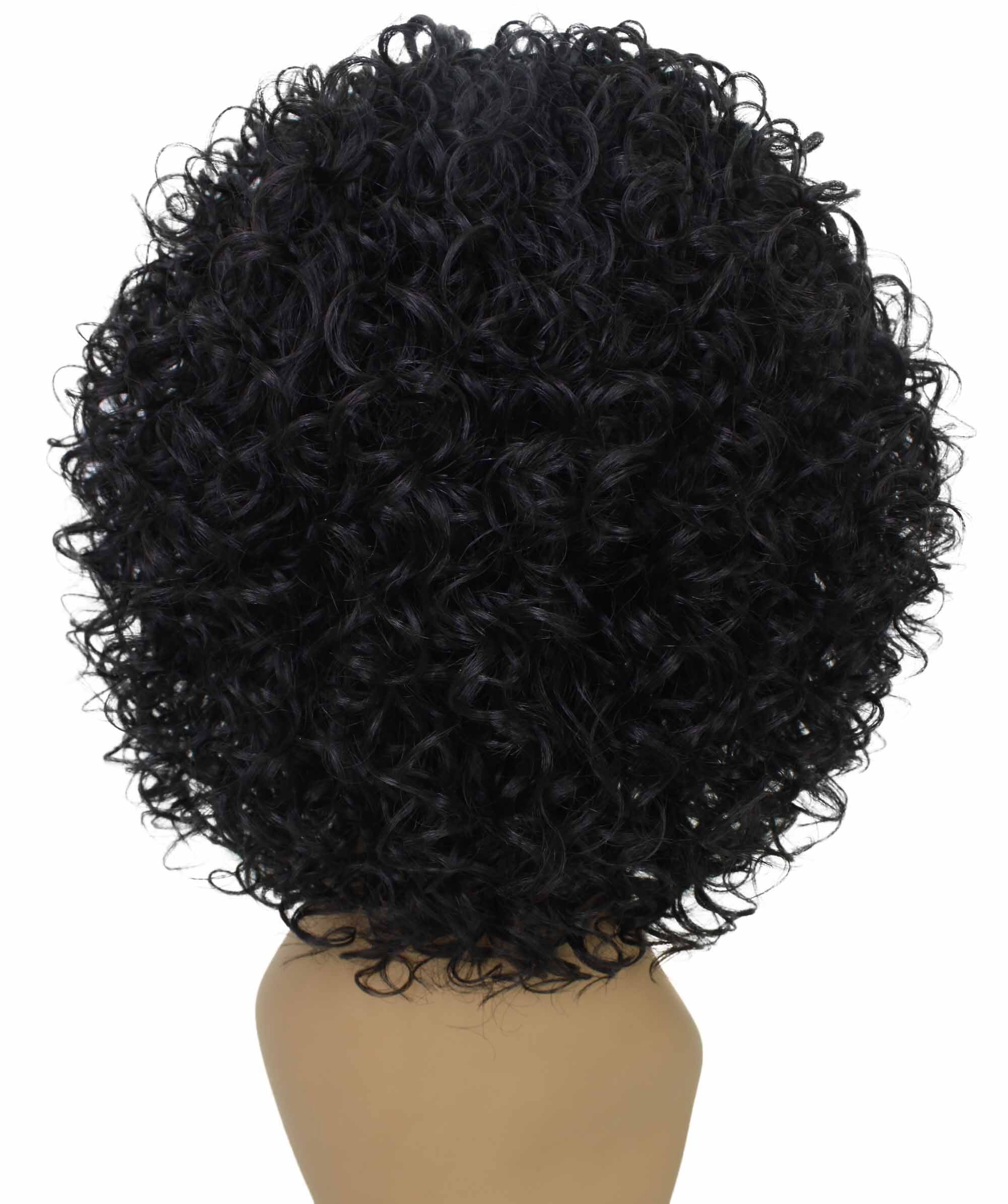 LUXLUXE 13.5" Kinky Curly Half Wig for Black Women – Mixed Hair Fluffy Short Layered Drawstring Headband Wig for Daily Wear, Parties & Events