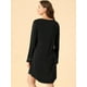 thumbnail image 5 of Pijama para Mujer Allegra K Cuello Redondo Manga Larga Suave Negro L, 5 of 6