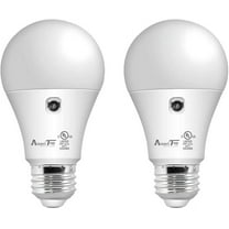 Dusk to Dawn Light Bulb- 2 Pack, A19 LED Sensor Light Bulbs; UL Listed, Automatic On/Off, 800 Lumen, 10W(60 Watt Equivalent), E26 Base, Indoor/Outdoor Lighting Bulb (5000K Daylight)