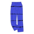 thumbnail image 4 of Tnhcen Women's Color Block Stripe Flannel Pajama Pants Fleece Thermal Sleepwear with Pockets Soft Lounge Pants High Waist Elastic S-3XL Multiple Colors Available, 4 of 5