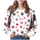 thumbnail image 2 of Vestido de verano para niña con estampado de flores de Pascua, manga corta, bolsillos con volantes y cuello redondo, top de poliéster, 2 of 5