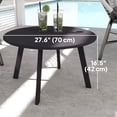 thumbnail image 2 of Table Basse Ronde d'Extérieur, Table d'Appoint de Patio en Métal Noir de 27,6 Pouces, avec Cadre en Acier Enduit de Poudre, Table d'Accent Ronde Résistante à la Rouille pour Salon, Jardin et Espace de Cour Arrière, 2 of 7