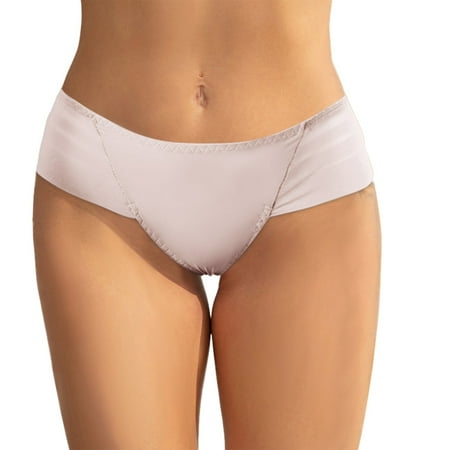 Wear for Women Briefs Solid Color Crotch Sheer Panties Lingerie Underwear Panties Plus Size Lace Bikini Underwear for Women Underwear Womens BriefsPink (3Packs)