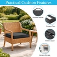 thumbnail image 6 of NAWAY 2pcs Outdoor Seat Cushions, 20" x 20" x 3" Water-resistant Outdoor Seat Pads with handle and Ties, Extra Thick Patio Chair Cushions for Patio Furniture - Dark Grey, 6 of 8