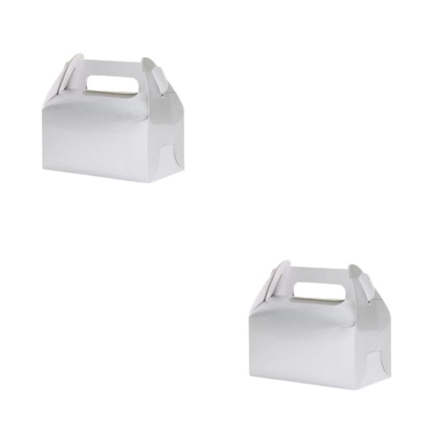 Bewildely Caja de almacenamiento de pasteles portátil Cajas de fiesta Caja de embalaje de alimentos Tarta de huevo Postre Suministro para el Plata 2piezas