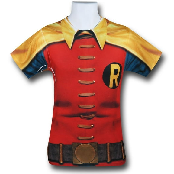 Robin Batman 66 TV Sublimated Costume T-Shirt-Men's 2XLarge