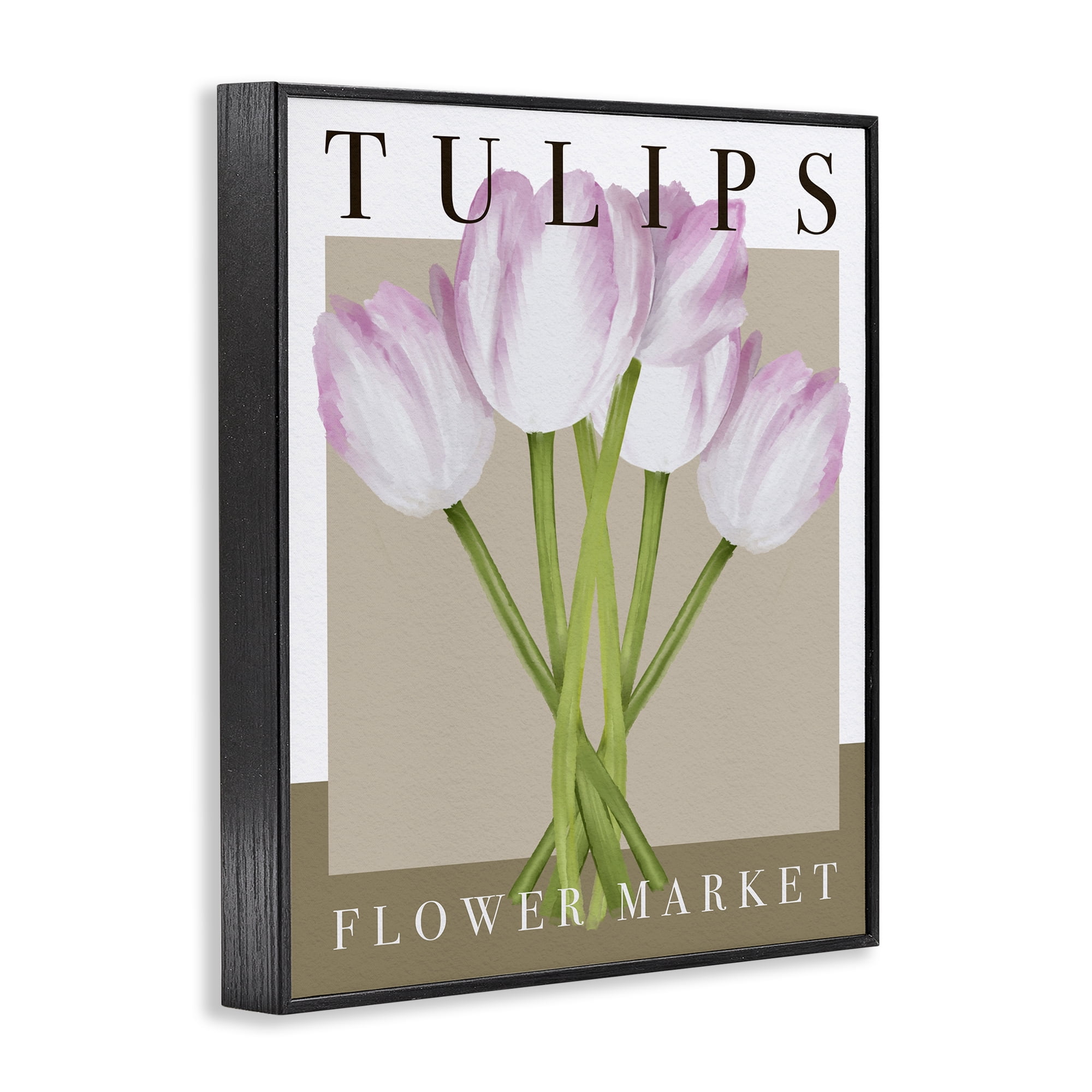 Stupell Industries Tulips Flower Market Black Framed Giclee Art, design by Jennifer Stith