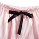 thumbnail image 4 of Conjunto de pijama de satén de seda para mujer: camiseta de manga corta con botones y pantalones cortos, ropa de estar por casa de color liso, lujoso conjunto de ropa de dormir, 4 of 7