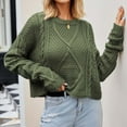 thumbnail image 4 of Sweaters for Women 2025 Fall Winter Oversized Long Sleeve Cropped Knit Jumper Top Womens Pullover Sweaters, 4 of 6