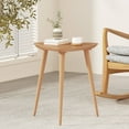 thumbnail image 2 of Naja End Table - Wood - Natural: Mid-Century Modern, Rubberwood, Guitar Pick Shape, 2 of 5