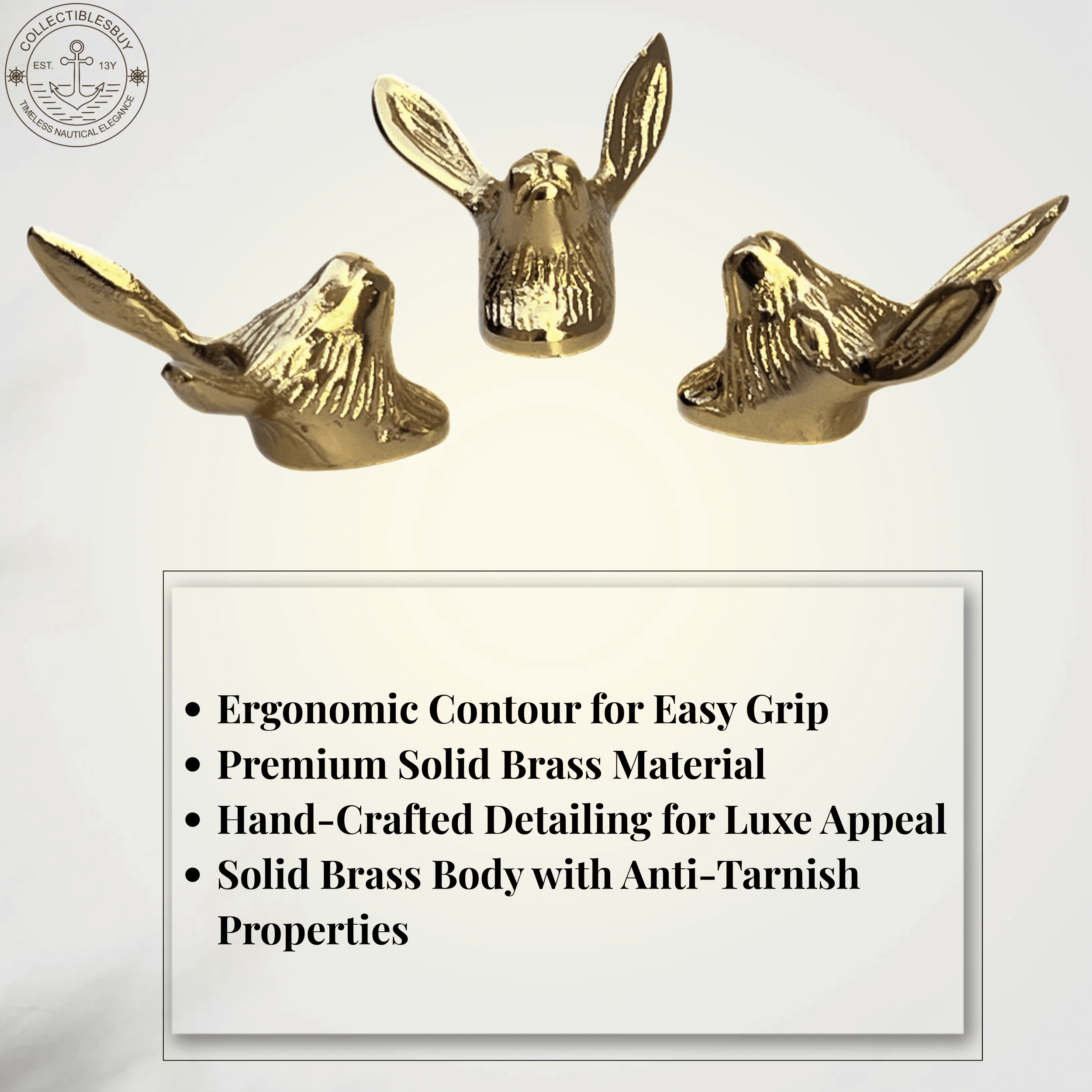 Solid Brass Creative Gold Animal Knob Gold Dresser Drawer Knobs Vintage Unique Cabinet Knobs Vintage Kitchen Drawer Handles Minimalist Dresser Hardware (Pack of 3)
