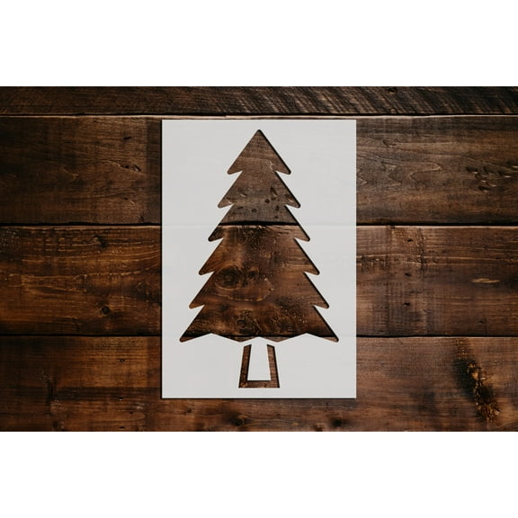Pine Tree Stencil - Art and Wall Stencil (6"x5")