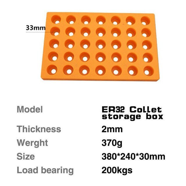 Ruibeauty Er Collet Storage Box Special Cnc Machine Tools 60 Hole Er25/35 Finishing Rack