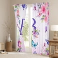 thumbnail image 3 of Homewish Girls Monogrammed B Blackout Curtains Set of 2 (52x84 Each), Romantic Garden Rose Flower Window Curtains, Cartoon Butterfly Animal Curtains and Drapes, Window Curtains Bedroom Decor, 3 of 6
