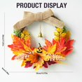 thumbnail image 3 of Halloween Wreaths for Front Door - Maple Leaves Pumpkins | Fall Wreaths Artificial Wreath Decorations for Indoor Outdoor Thanksgiving Halloween Fall Decorations for Home, 3 of 8