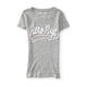thumbnail image 1 of Aeropostale - Camiseta gráfica para mujer Aero NYC Script, gris, pequeña Aeropostale Camiseta gráfica, 1 of 2