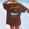 thumbnail image 2 of Trendfront Womens California T Shirt Palm Tree Print Short Sleeve Crew Neck Oversized Casual Summer Tee Tops, 2 of 7