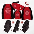 thumbnail image 5 of Recién llegado, conjuntos de pijamas a juego para la familia con estampado de letras navideñas de otoño e invierno (resistentes al fuego), conjuntos de apariencia familiar, 5 of 5