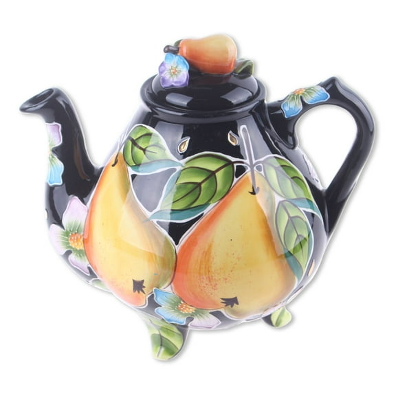 Blue Sky Ceramic Pear Teapot, 8.5 x 6.8 x 8"