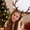Coffee, variant on Anhility Antler Headband Red Christmas Reindeer Hairband Deer Horn Hair Hoop Elk Ears Holiday Headpiece Cute Women Headdress Accessories for Party Indoor Outdoor