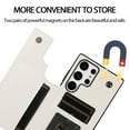 thumbnail image 3 of Compatible with Samsung Galaxy S25 Edge Case, with PU Leather Credit Card Holder Magnetic Back Stand Cell Accessories Flip Purse Slim Design Phone Cover for Galaxy S25 Edge Women Men, White, 3 of 9