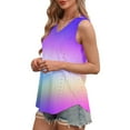 thumbnail image 7 of STETMN Womens Summer Tank Tops Basic Gradient V Neck Tanks Trendy Causal Cute Loose Fit T Shirts, 7 of 7