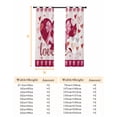 thumbnail image 6 of Happy Valentine's Day Blackout Curtains for Bedroom/Living Room, Beige Love Hearts Romantic Thermal Insulated Kitchen Drapes with Grommets, Light Blocking Window Treatment, 2 Panels 42" x 84", 6 of 7