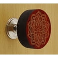 thumbnail image 2 of IBA Indianbeautifulart Boutons Rouges Gravés Lot de 10 Boutons de Porte d'Armoire en Bois Tirette de Tiroir, 2 of 3