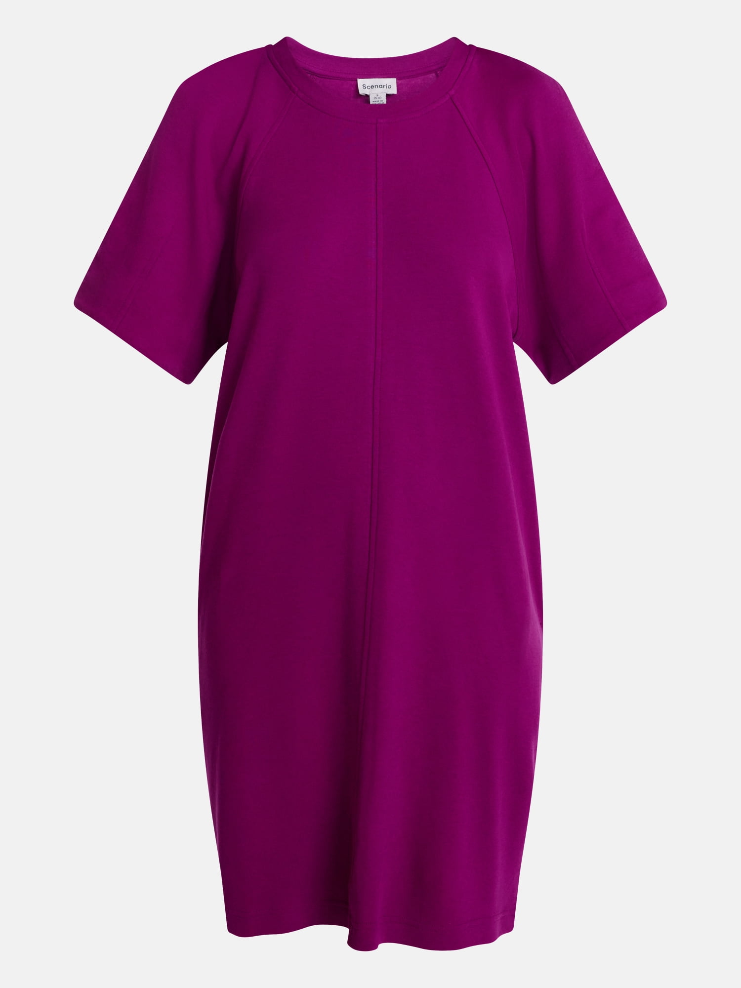 Scenario Women's and Women's Plus Mini Dress with Short Raglan Sleeves, Sizes XS-4X