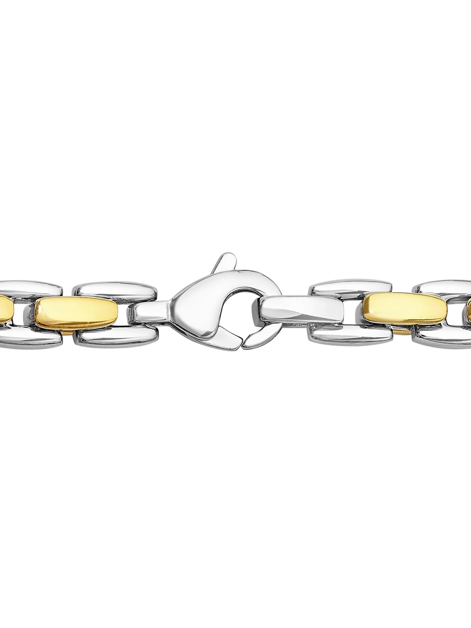 Men's Two-Tone Stainless Steel H-Link Chain, 24" - Brilliance Fine Jewelry
