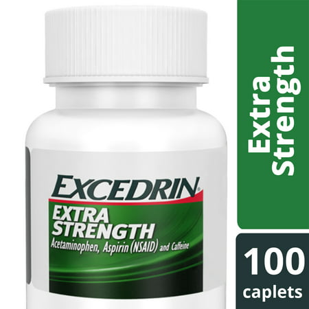 Excedrin Extra Strength Caplets for Headache Pain Relief, 100 (Best Thing For Tooth Pain Relief)