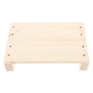 Tung Wood Step Stool With Non-slip Rubber Feet, Small Stool For...