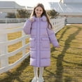 thumbnail image 2 of MKOSPLRT Long Puffer Coats for Girl with Faux Fur Hood Warm Thicken Winter Coats Solid Quilted Jackets Down Coats Outwear 3-15Y, 2 of 7