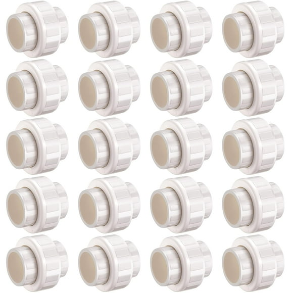 Tubería PVC Union Coupling de 3/4 pulgadas Schedule 40 (paquete de 20)