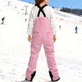 thumbnail image 4 of Huankd Women Snow Bibs Overalls Winter Waterproof Ski Bib Pants Snowboarding Insulated Windproof Outdoor Sports Ski Jumpsuits Pink 2XL, 4 of 7